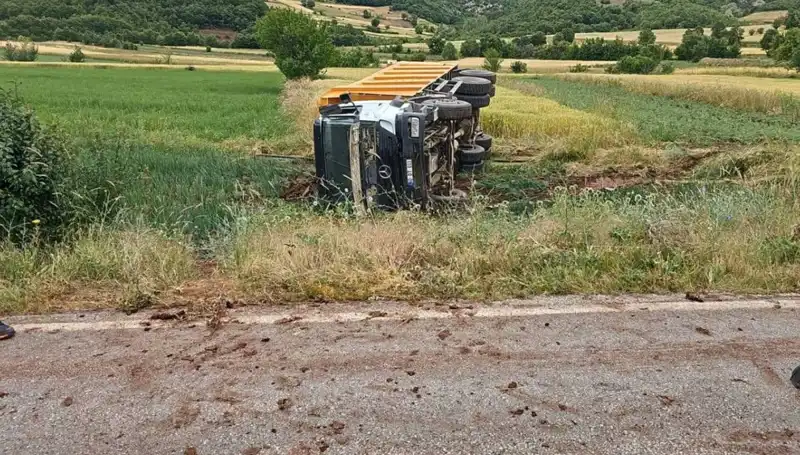 Tokat'ta Devrilen Kamyonda Trajik Kaza: Şoför Hayatını Kaybetti