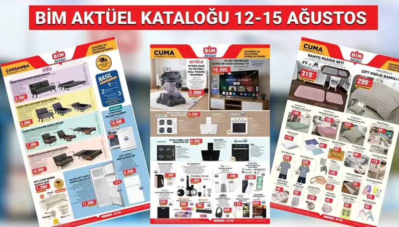 BİM'in 12-15 Ağustos Aktüel Kataloğu: Yüzlerce Ürün Avantajlı Fiyatlarla!